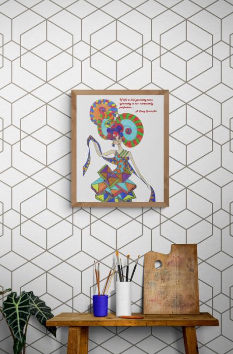 Life is geometry mockup by A Sleepy Spirit Art