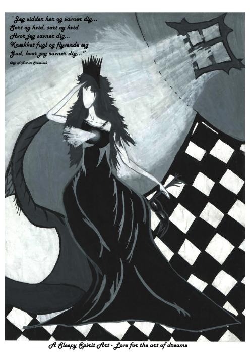 Queen of Sorrow, plakat kun hos Shop by A Sleepy Spirit Art