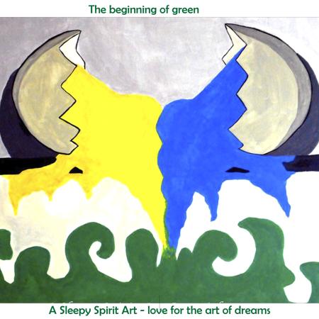 Green | Plakat i A3 Format Inspireret af Maleri - Køb Uden Ramme