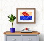 Burning Heart - Inspireret Plakat i A3 Format; Mockup