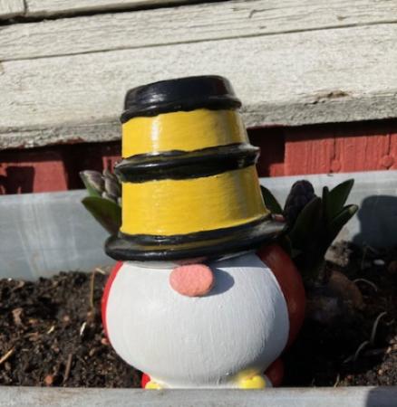 Havedværg - Bier Brugskunst, 14cm Højde, 7cm Diameter Bund