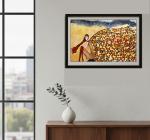 Forever Autumn - Originalt Akrylmaleri (80x60 cm) med Ramme og Gratis Fragt; Mockup