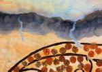 Forever Autumn - Originalt Akrylmaleri (80x60 cm) med Ramme og Gratis Fragt; detaljer
