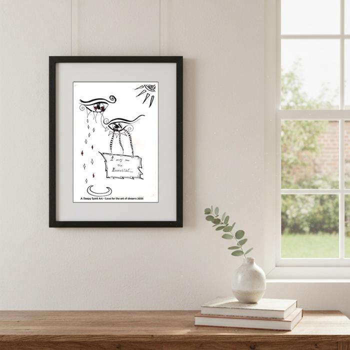 Essential Plakat - Inspireret af Tegningen | A3 Format | 49 DKK Fragt