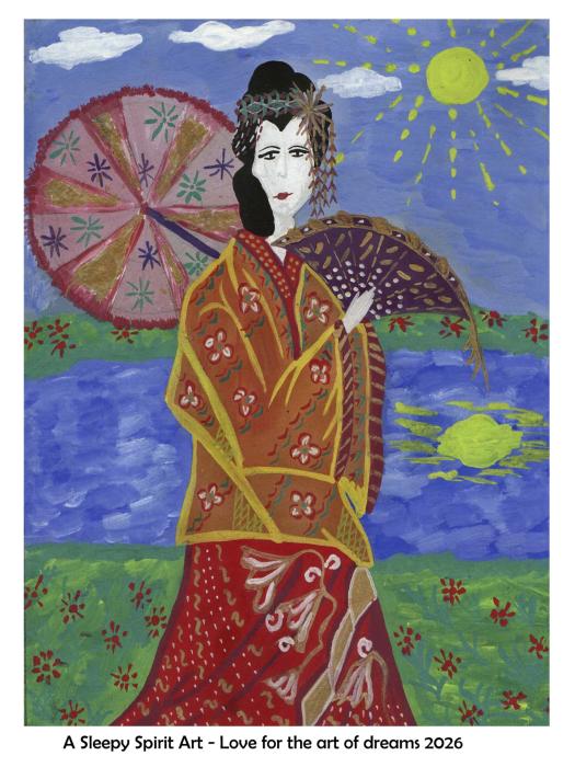 Geisha Art Plakat - A3 Format - Inspireret Tegning - 49 DKK Fragt
