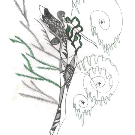 Green Escape Plakat – A3 Format, Inspireret Tegning, Uden Ramme, Fragt 49 DKK