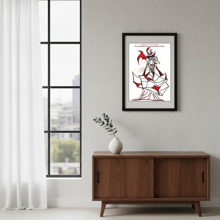 Mascarade Plakat - Inspireret af Tegningen | A3 Format | Fragt: 49 DKK