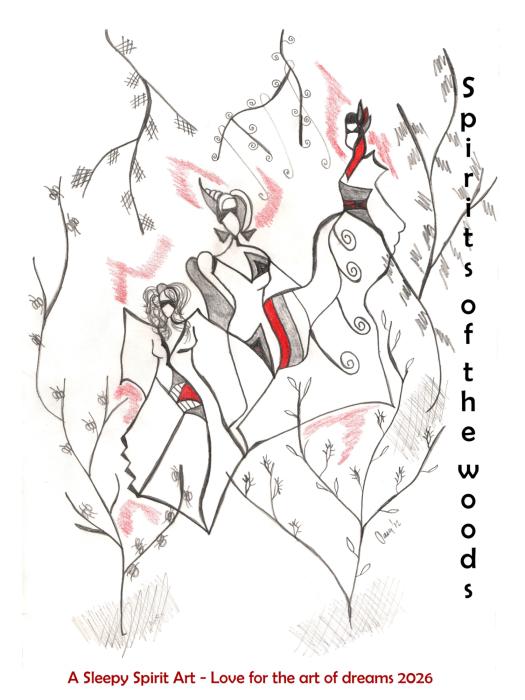 Spirits of the Woods: Mystisk Skovplakat i A3 Format - Køb Uden Ramme!