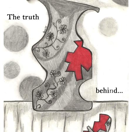 The Truth Behind - Plakat i A3 Format Inspireret af Originaltegning