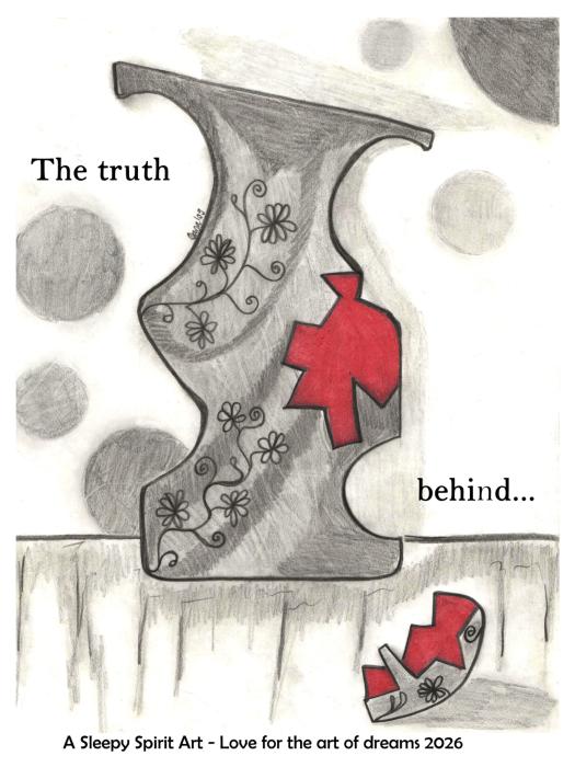 The Truth Behind - Plakat i A3 Format Inspireret af Originaltegning