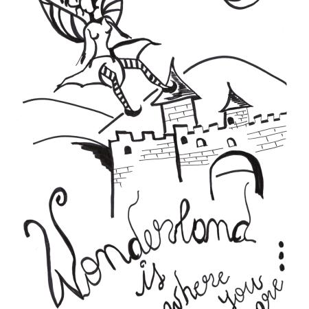 Wonderland Plakat - Inspireret af Tegningen, Leveres Uden Ramme, A3 Format