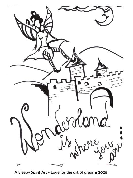 Wonderland Plakat - Inspireret af Tegningen, Leveres Uden Ramme, A3 Format