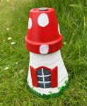 Mushroom House M2: Unik Dekoration med Højde på 20 cm og Bund Ø 12 cm