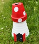 Mushroom House M2: Unik Dekoration med Højde på 20 cm og Bund Ø 12 cm