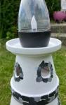 Ceramic lighthouse with solar light.