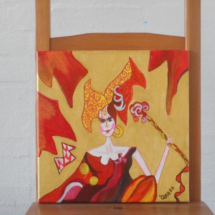 Dream Keeper by Day - 30x30 cm Akrylmaleri uden Ramme